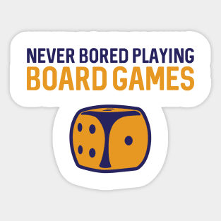 Boardgames Never Bored Sticker